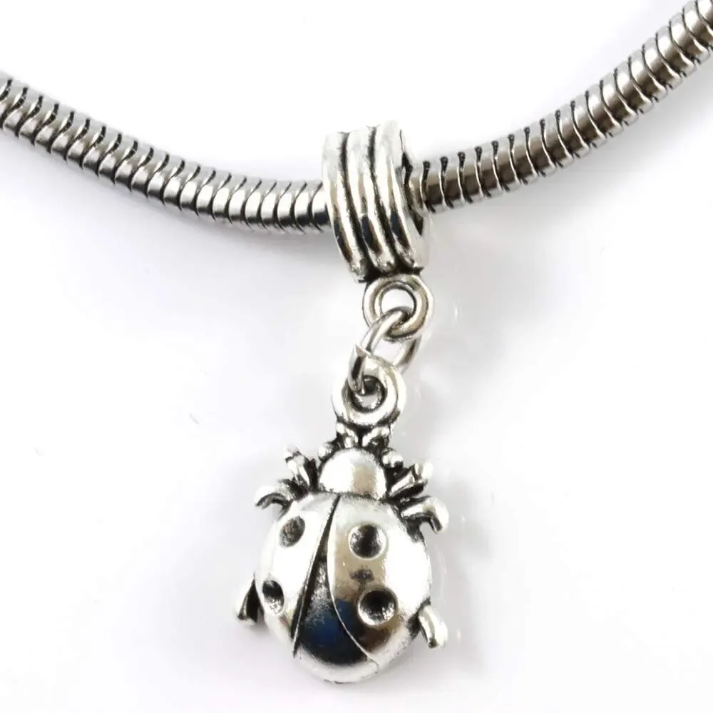 Lady Bug Bracelet - Ladybug Charm Jewelry for Good Luck